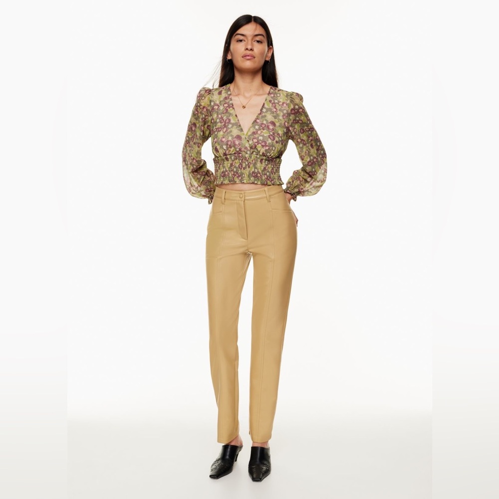 aritzia Wilfred vegan leather Melinda pants size 8